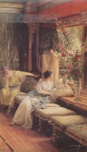 Alma-Tadema, Sir Lawrence Vain Courtship (mk24) oil painting picture